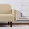 Best Choice Products Curved Convertible Futon, Boucle Fabric Split-Back Sleeper Bed